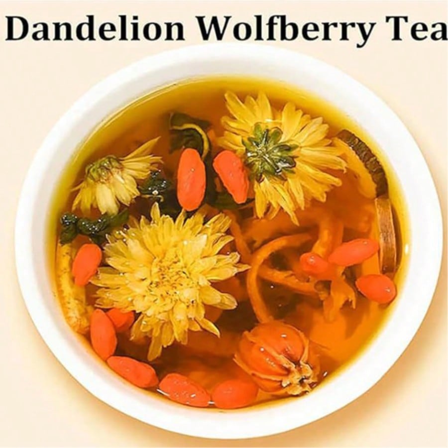 Wellness Herbal Tea Blends - Löwenzahn- & Goji-Beeren-Kräutertee 50 Beutel Koffeinfreie