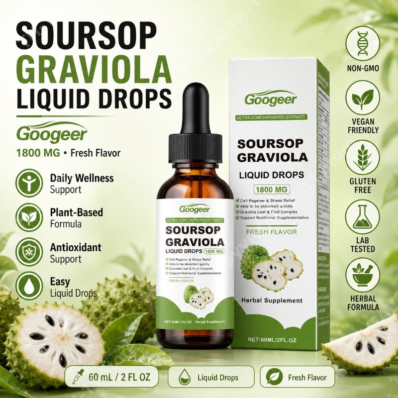 Herbal Wellness Drops - Soursop Graviola Blatt- und Fruchtflüssigkeitstropfen Kräutermischung