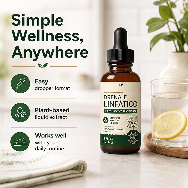 Herbal Wellness Drops - 59ml Natürliche Kräuter-Wellness-Tropfen zur Lymphdrainage, Flüssigkeit